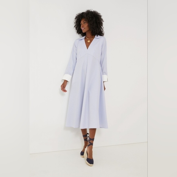 Pomander Place Blue Stripe Cannes Maxi Dress - Picture 9 of 9